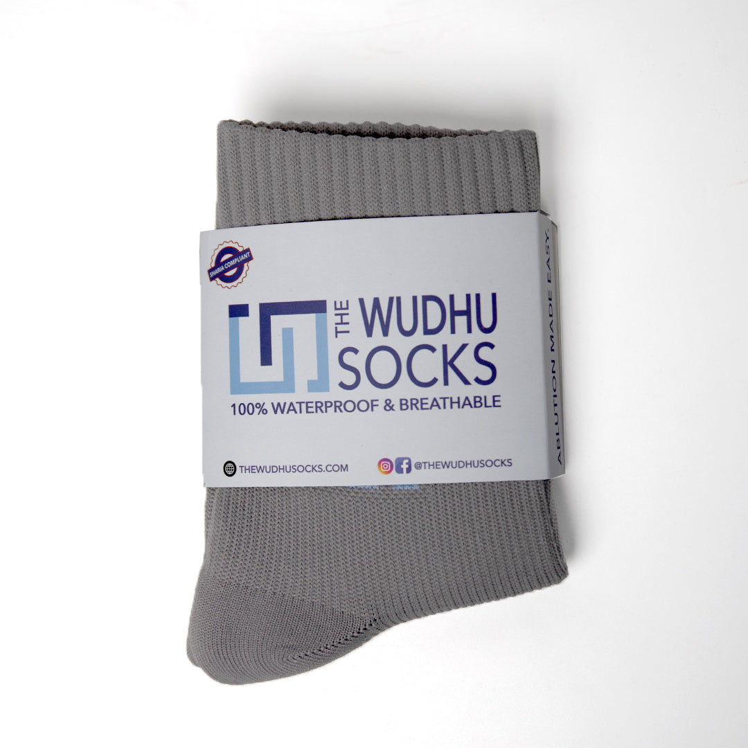 The Wudhu Socks - Light Grey Waterproof Socks