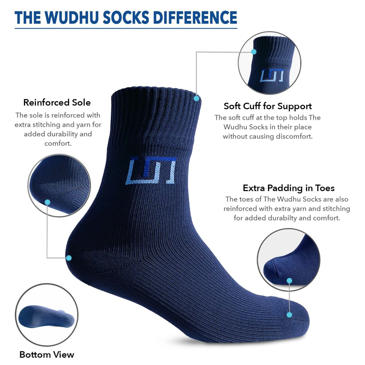 The Wudhu Socks - Jet Black Waterproof Socks