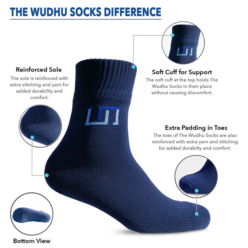 The Wudhu Socks - Navy Blue Waterproof Socks